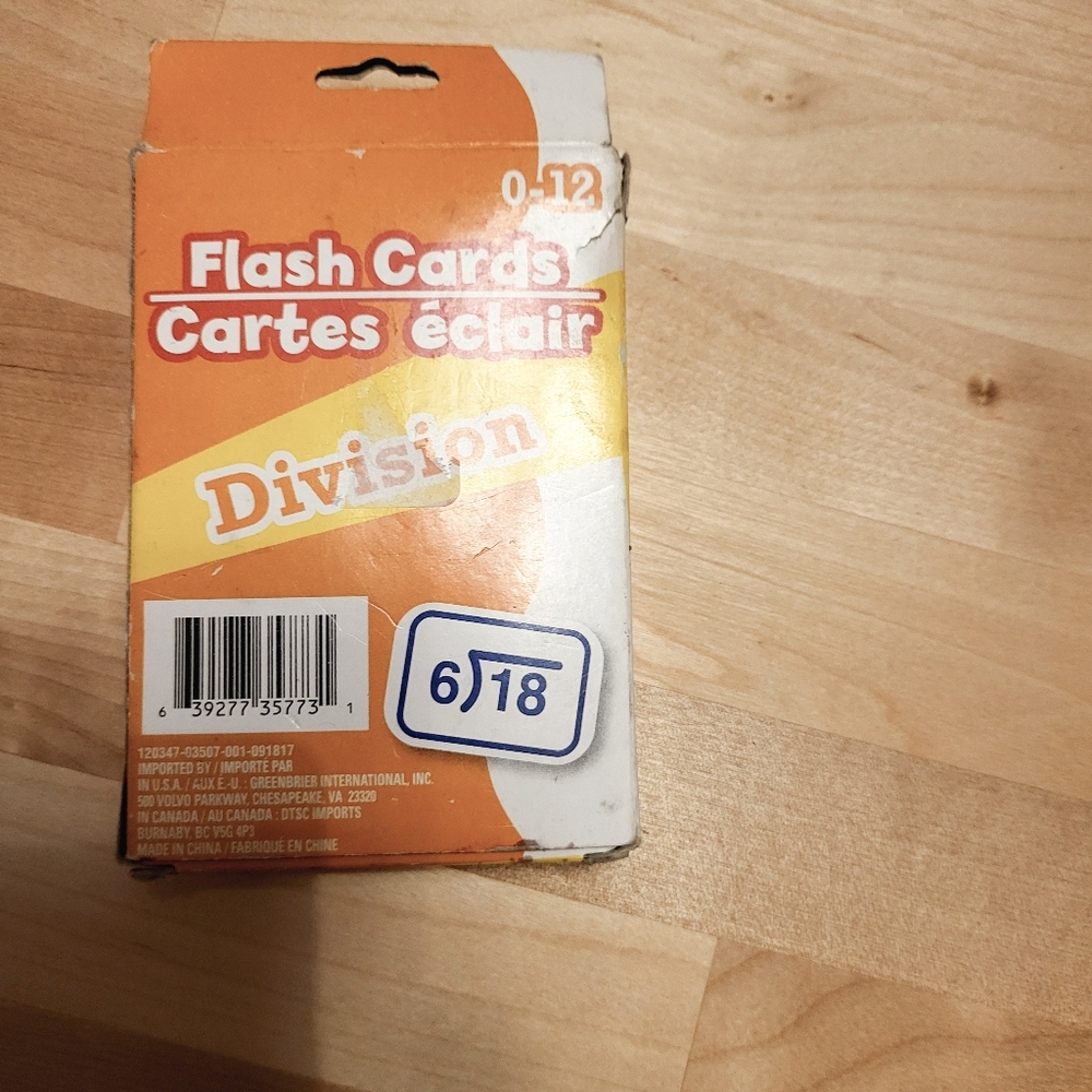 Flash Cards Division 0-12 - Picture 2 of 2